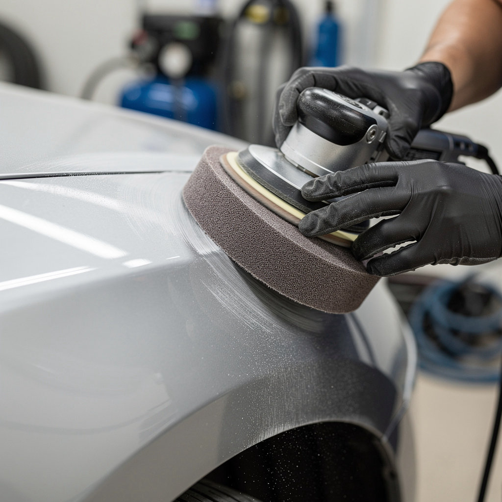 Target Auto Body and Paint San Diego technician performing expert auto body repair and paint services